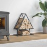 Portant de bois chauffage anthracite 50x25x60 cm 