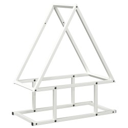 Portant de bois chauffage blanc 50x25x60 cm 