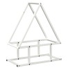 Portant de bois chauffage blanc 50x25x60 cm 