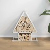 Portant de bois chauffage blanc 50x25x60 cm 