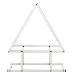 Portant de bois chauffage blanc 50x25x60 cm 