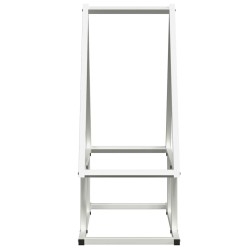 Portant de bois chauffage blanc 50x25x60 cm 