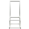 Portant de bois chauffage blanc 50x25x60 cm 