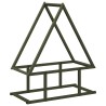 Portant de bois chauffage vert olive 50x25x60 cm 