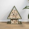 Portant de bois chauffage vert olive 50x25x60 cm 