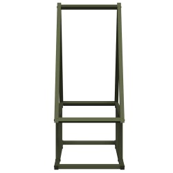 Portant de bois chauffage vert olive 50x25x60 cm 