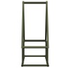 Portant de bois chauffage vert olive 50x25x60 cm 