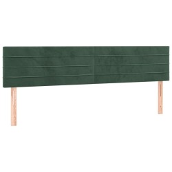 Tête de lit à LED Vert foncé 180x5x78/88 cm Velours 