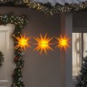 Lumières de Noël avec LED 3 pcs pliable jaune 