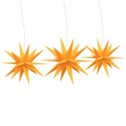 Lumières de Noël avec LED 3 pcs pliable jaune 