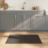 Tapis rectangulaire marron foncé 70x100 cm bambou 
