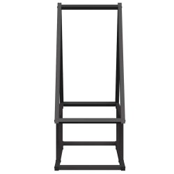 Portant de bois chauffage noir 50x25x60 cm 