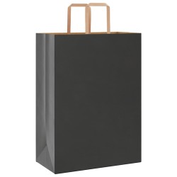 Sacs en papier 50 pcs avec poignées noir 32x17x44 cm 