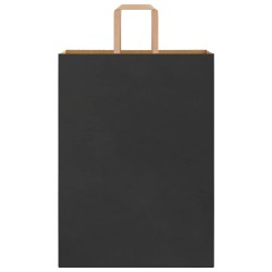 Sacs en papier 50 pcs avec poignées noir 32x17x44 cm 