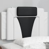 Coussin de tête de lit noir et blanc 80 cm similicuir 