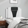 Coussin de tête de lit noir et blanc 80 cm similicuir 