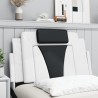 Coussin de tête de lit noir et blanc 80 cm similicuir 