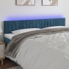Tête de lit à LED Bleu foncé 160x5x78/88 cm Velours 