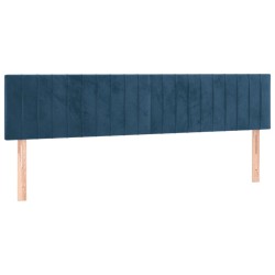 Tête de lit à LED Bleu foncé 160x5x78/88 cm Velours 