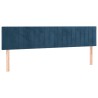 Tête de lit à LED Bleu foncé 160x5x78/88 cm Velours 