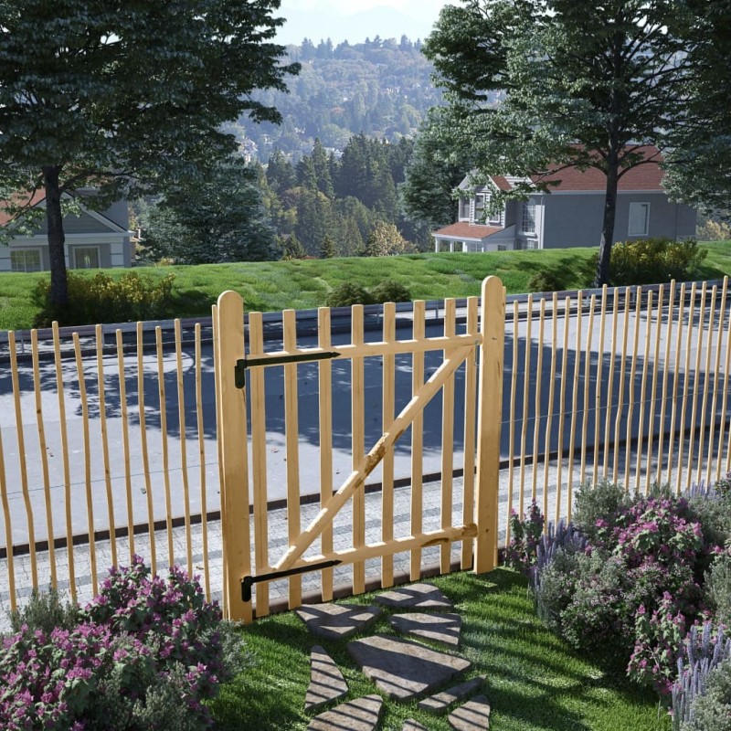 Portillon simple de clôture Bois de noisetier 100x120 cm Portillon simple de clôture Bois de noisetier 100x120 cm