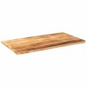 Dessus de table rectangulaire bois massif de manguier brut 