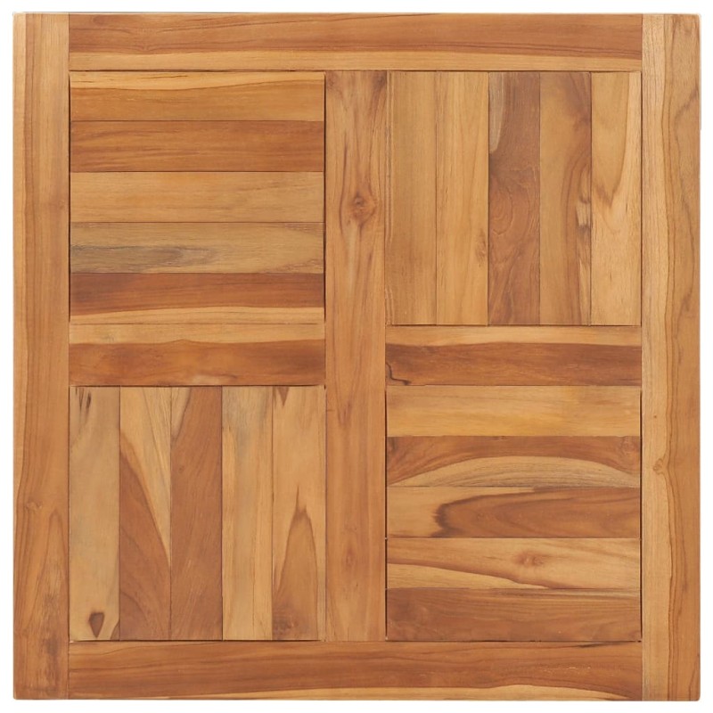 Dessus de table Bois de teck solide 70x70x2,5 cm 