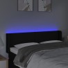 Tête de lit à LED Noir 147x16x78/88 cm Tissu 