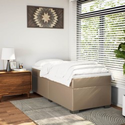 Sommier à lattes de lit avec matelas Cappuccino 100x200 cm 