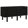 Lit surélevé de jardin noir 121x50x57 cm bois de pin massif 