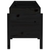 Lit surélevé de jardin noir 121x50x57 cm bois de pin massif 