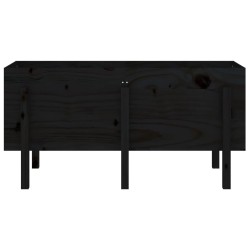 Lit surélevé de jardin noir 121x50x57 cm bois de pin massif 