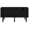 Lit surélevé de jardin noir 121x50x57 cm bois de pin massif 