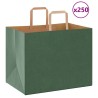 Sacs en papier 250 pcs avec poignées vert 32x22x24 cm 