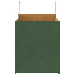Sacs en papier 250 pcs avec poignées vert 32x22x24 cm 