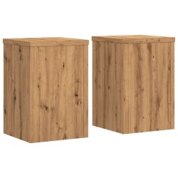 Supports pour plantes 2 pcs chêne artisanal bois d'ingénierie 