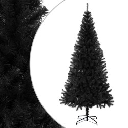 Sapin de Noël artificiel avec support noir 240 cm PVC 