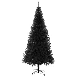 Sapin de Noël artificiel avec support noir 240 cm PVC 
