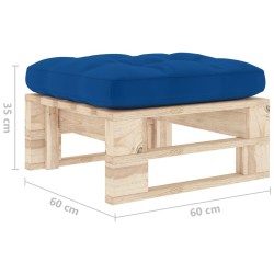 Pouf palette de jardin bois de pin imprégné 