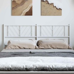 Tête de lit métal blanc 135 cm 