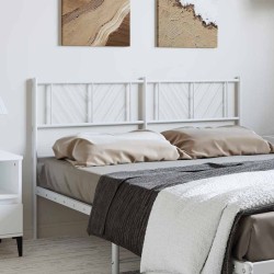 Tête de lit métal blanc 135 cm 
