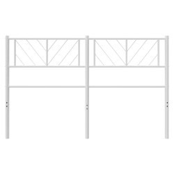 Tête de lit métal blanc 135 cm 