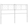 Tête de lit métal blanc 135 cm 