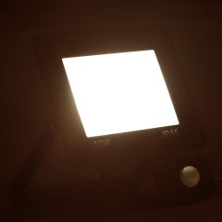Projecteur à LED avec capteur 50 W Blanc chaud  