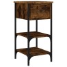 Tables de chevet 2 pcs chêne fumé 34x36x70 cm bois d'ingénierie 