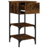 Tables de chevet 2 pcs chêne fumé 34x36x70 cm bois d'ingénierie 