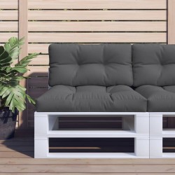 Coussin de palette anthracite 80x40x12 cm tissu 