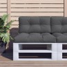 Coussin de palette anthracite 80x40x12 cm tissu 