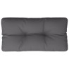 Coussin de palette anthracite 80x40x12 cm tissu 