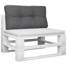 Coussin de palette anthracite 80x40x12 cm tissu 